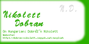 nikolett dobran business card